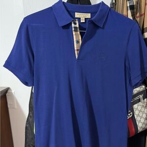 Burberry Men's Polo in Rich Blue
